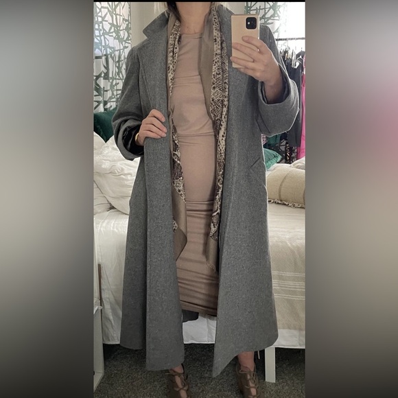 Fleurette vintage Merino Extra Fine Virgin Wool Open Front Coat M/L - Picture 2 of 10